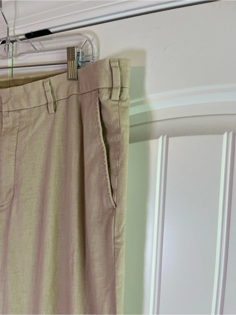 J. Crew Men’s Linen Cotton Blend Chino Pants Size 38x32 Beige Beach Vacation